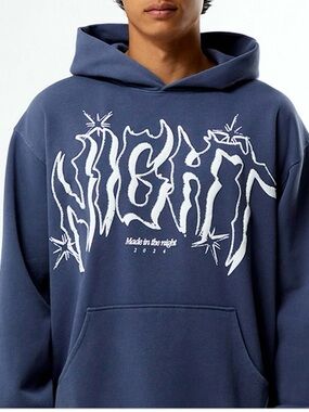 PacSun  Nightlab Blue Made In The Night Hoodie Men’s Size S